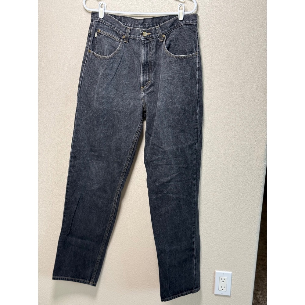 LL Bean Double L Natural Fit Jeans Mens 34x34 Black Charcoal Denim Cotton OXQ88